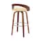 Armen Living Sonia 30" Bar Height Swivel Cream Faux Leather and Walnut Wood Bar Stool LCSOBACRWA30 - alternate 9